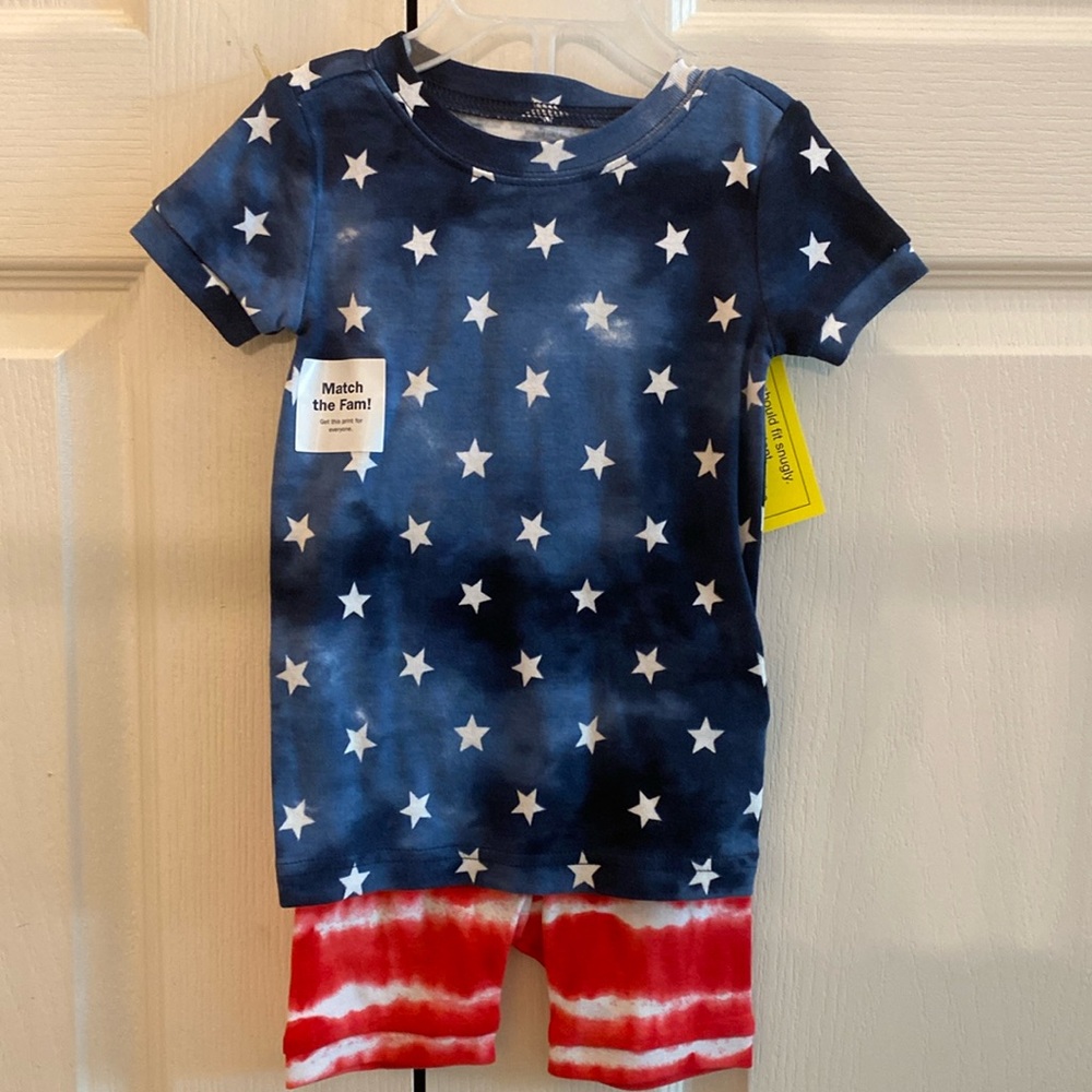 Unisex Red White & Blue Old Navy Pajamas 2T
